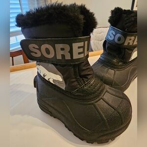 Sorel Black Kids Winter Snow Boots